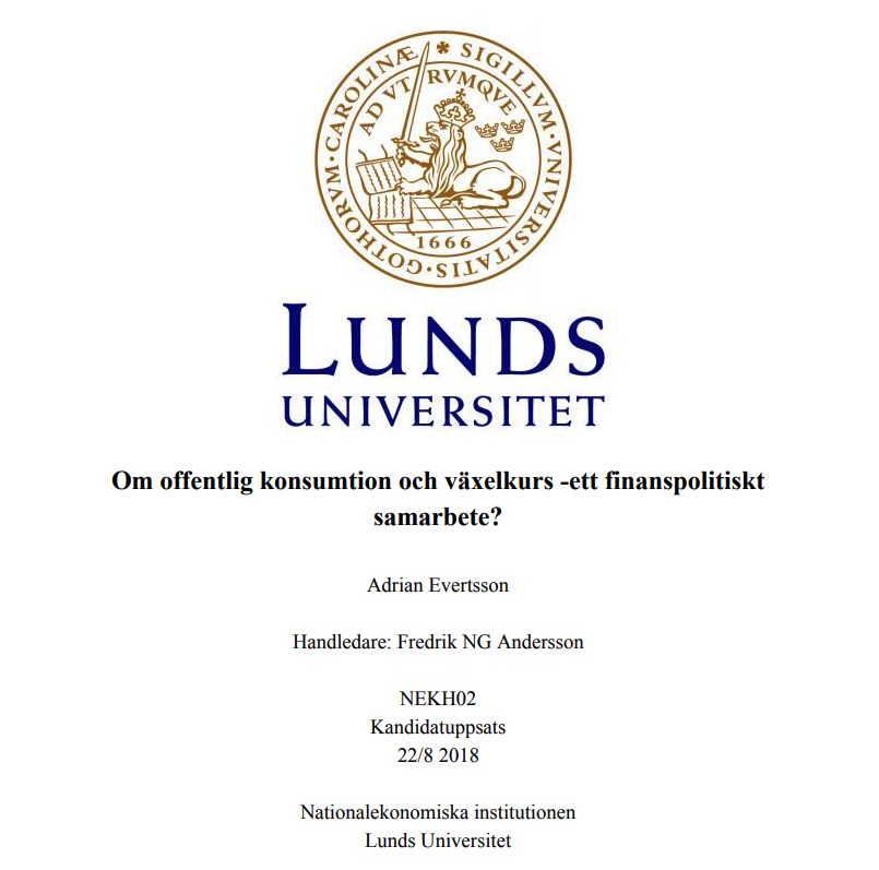 Exchange rate thesis cover