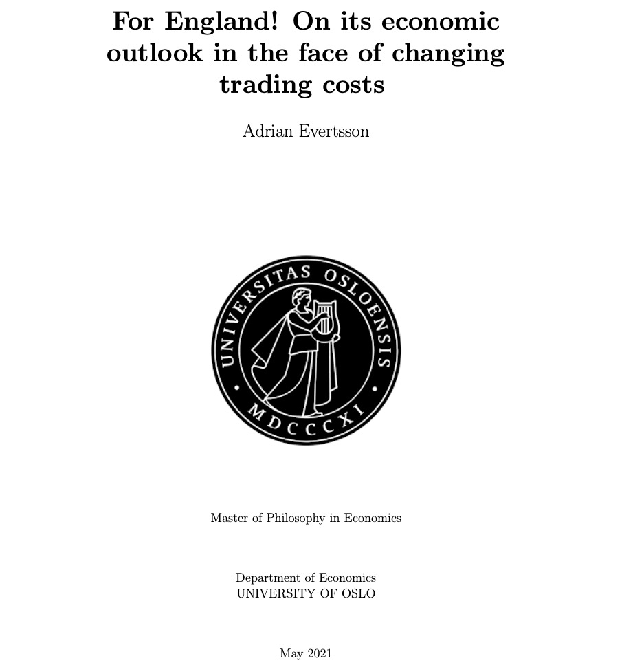 For England thesis cover